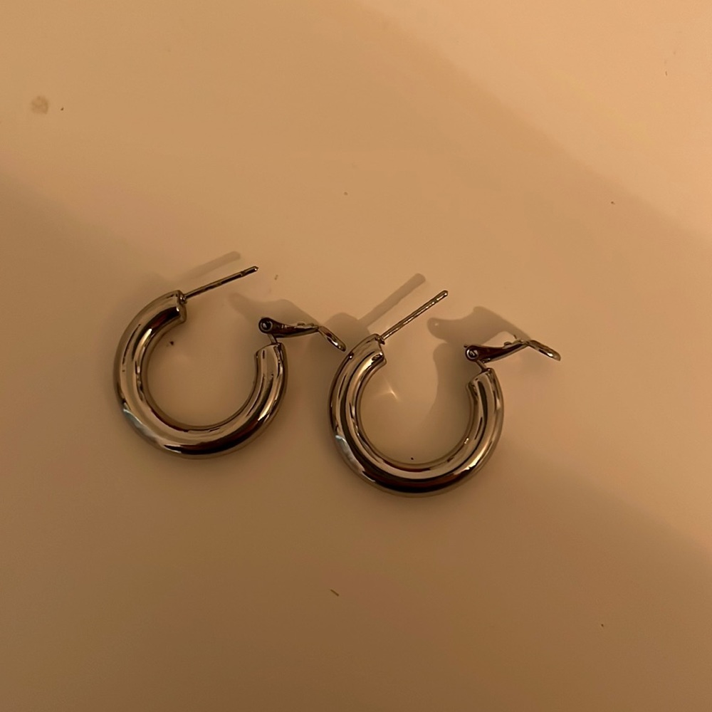 Silver hoops